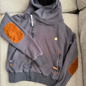 Spiced Equestrian Cuddle Hoodie Women's jacket with Brown Accents and horse GUC